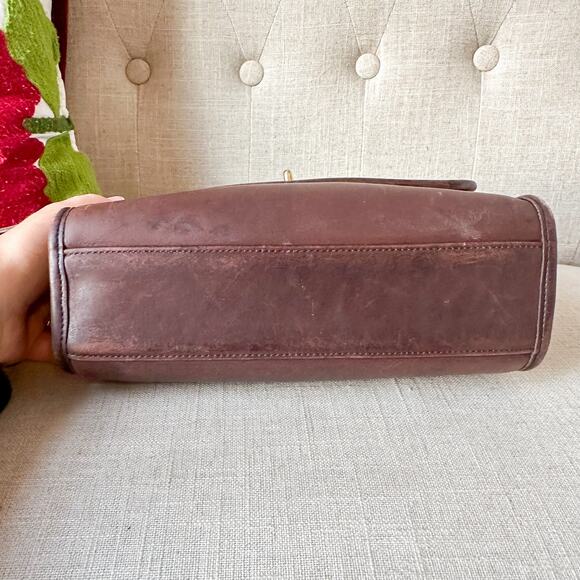 Vintage Coach Court Leather Crossbody Bag Purse 9870 Mahogany Brown - Picture 7 of 9